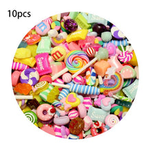 Load image into Gallery viewer, 10pcs Diy Slime Supplies Additions Accessories Phone Case Decoration For Slime Filler Miniature Resin Cake Fruits Candy