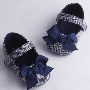 Emmababy Infant Baby Girl Shoes Bowknot Anti-Slip Soft Sole Hook First Walkers Toddler Infant Baby Girl Kids Shoes 0-18M 3 Color