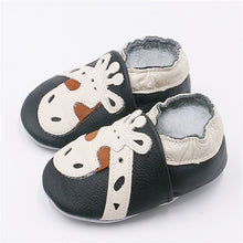 Load image into Gallery viewer, Cartoon Printing Genuine Leather Soft Baby Shoes Newborn Baby Boys Girls Infant Shoes Slippers Skid-Proof Baby Shoes For 0-24M