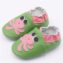 Load image into Gallery viewer, Cartoon Printing Genuine Leather Soft Baby Shoes Newborn Baby Boys Girls Infant Shoes Slippers Skid-Proof Baby Shoes For 0-24M