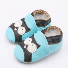 Load image into Gallery viewer, Cartoon Printing Genuine Leather Soft Baby Shoes Newborn Baby Boys Girls Infant Shoes Slippers Skid-Proof Baby Shoes For 0-24M