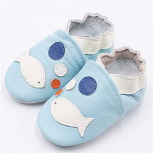 Load image into Gallery viewer, Cartoon Printing Genuine Leather Soft Baby Shoes Newborn Baby Boys Girls Infant Shoes Slippers Skid-Proof Baby Shoes For 0-24M