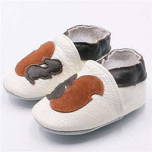 Cartoon Printing Genuine Leather Soft Baby Shoes Newborn Baby Boys Girls Infant Shoes Slippers Skid-Proof Baby Shoes For 0-24M