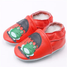 Load image into Gallery viewer, Cartoon Printing Genuine Leather Soft Baby Shoes Newborn Baby Boys Girls Infant Shoes Slippers Skid-Proof Baby Shoes For 0-24M