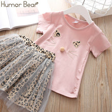 Load image into Gallery viewer, Humor Bear 2019 Summer Fashion Brand New Girls&#39; Clothing Children&#39;s Clothes Animal Cotton T-Shirt + pants Baby Kids Clothing Set