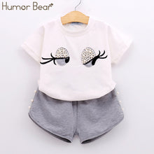 Load image into Gallery viewer, Humor Bear 2019 Summer Fashion Brand New Girls&#39; Clothing Children&#39;s Clothes Animal Cotton T-Shirt + pants Baby Kids Clothing Set