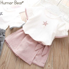 Load image into Gallery viewer, Humor Bear 2019 Summer Fashion Brand New Girls&#39; Clothing Children&#39;s Clothes Animal Cotton T-Shirt + pants Baby Kids Clothing Set