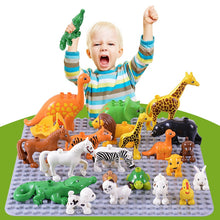 Load image into Gallery viewer, Duplos Animal Model Figures big Building Block Sets Elephant  kids educational toys for children compatible duploe LegoINGlys