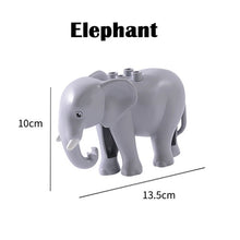 Load image into Gallery viewer, Duplos Animal Model Figures big Building Block Sets Elephant  kids educational toys for children compatible duploe LegoINGlys