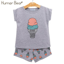 Load image into Gallery viewer, Humor Bear Children Girls&#39; Clothing Set 2019 NEW Baby Girl Clothes Dot Cat Tops +Mesh Skirt Toddler Girls Suit Baby Kids Clothes