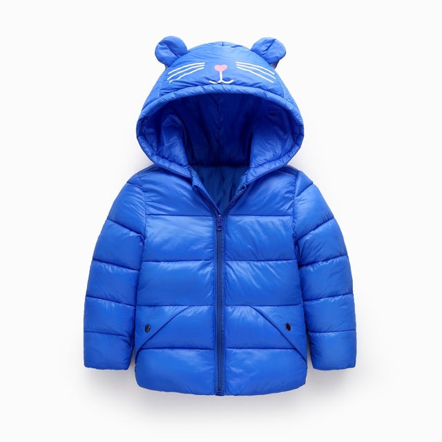 Boys and girls' children's wear in autumn and winter Light and thin down cotton padded clothes Baby warm coat 23456 years old