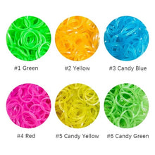 Load image into Gallery viewer, 1800pc DIY Toys Rubber Loom Bands Set Kid DIY Bracelet Silicone Rubber Bands Elastic Rainbow Weave Loom Bands Toy Children Goods
