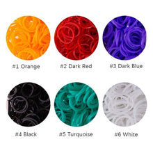 Load image into Gallery viewer, 1800pc DIY Toys Rubber Loom Bands Set Kid DIY Bracelet Silicone Rubber Bands Elastic Rainbow Weave Loom Bands Toy Children Goods