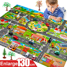 Load image into Gallery viewer, 130*100cm Children&#39;s Traffic Car Play Pad Parking scene big map kids play mat Parent child toys boy girl kids toy game mat maps