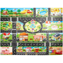 Load image into Gallery viewer, 130*100cm Children&#39;s Traffic Car Play Pad Parking scene big map kids play mat Parent child toys boy girl kids toy game mat maps