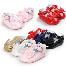 Load image into Gallery viewer, Newborn Baby Girls Shoes PU leather Buckle First Walkers Red Black Pink White Blue Soft Soled Non-slip Footwear Crib Shoes