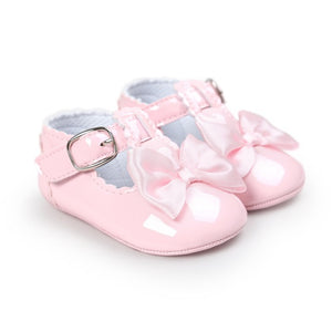 Newborn Baby Girls Shoes PU leather Buckle First Walkers Red Black Pink White Blue Soft Soled Non-slip Footwear Crib Shoes