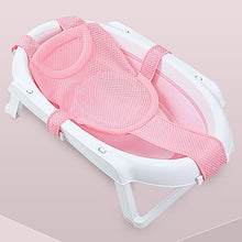 Load image into Gallery viewer, Baby Adjustable Infant Cross Shaped Slippery Bath Net Antis Kid Bathtub Shower Cradle Bed Seat Net PP And Cotton Home Mat Seat