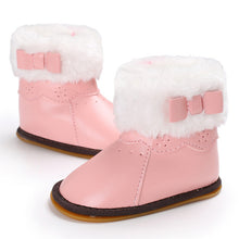 Load image into Gallery viewer, Spring and Autumn 0-1 years old female baby rubber bottom plus cotton warm snow boots baby shoes toddler shoes