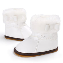 Load image into Gallery viewer, Spring and Autumn 0-1 years old female baby rubber bottom plus cotton warm snow boots baby shoes toddler shoes