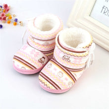 Load image into Gallery viewer, Baby Boy Girl Shoes Soft Sole First Walker Baby Booties Cotton Cartoon Anti-slip Snowshoes Toddler Newborn Shoes Boy