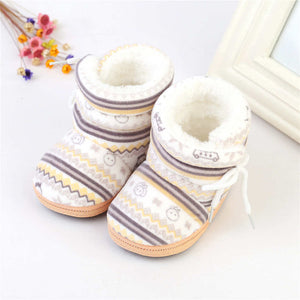 Baby Boy Girl Shoes Soft Sole First Walker Baby Booties Cotton Cartoon Anti-slip Snowshoes Toddler Newborn Shoes Boy