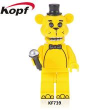 Load image into Gallery viewer, KF734 Single Sale Building Blocks Cartoon Movie Five Nights at Freddy's Model Foxy Golden Freddy Figures Gift Toys For Kids
