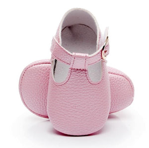 Mary Jane Soft Sole T-strap Baby Girls Shoes PU Leather Tstrap Baby Moccasin Infants Toddler Baby Boy Kids T-bar Shoes