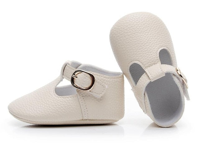 Mary Jane Soft Sole T-strap Baby Girls Shoes PU Leather Tstrap Baby Moccasin Infants Toddler Baby Boy Kids T-bar Shoes