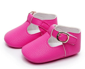 Mary Jane Soft Sole T-strap Baby Girls Shoes PU Leather Tstrap Baby Moccasin Infants Toddler Baby Boy Kids T-bar Shoes