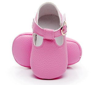 Mary Jane Soft Sole T-strap Baby Girls Shoes PU Leather Tstrap Baby Moccasin Infants Toddler Baby Boy Kids T-bar Shoes