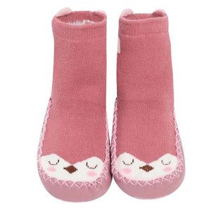 Baby Shoes Children Infant Cartoon Animal Thick Warm Socks Baby Gift Kids Indoor Floor Leather Sole Non-Slip Thick Towel Bebe