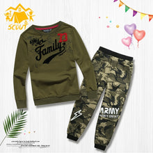 Load image into Gallery viewer, Children&#39;s clothing boys&#39; clothes boys long-sleeved sweater two-piece camouflage baby children&#39;s clothing