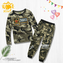 Load image into Gallery viewer, Children&#39;s clothing boys&#39; clothes boys long-sleeved sweater two-piece camouflage baby children&#39;s clothing