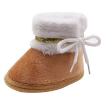 Load image into Gallery viewer, baby shoes russia winter infants warm shoes Faux fur girls baby booties Leather boy baby boots