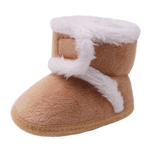 Load image into Gallery viewer, baby shoes russia winter infants warm shoes Faux fur girls baby booties Leather boy baby boots