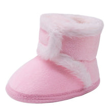 Load image into Gallery viewer, baby shoes russia winter infants warm shoes Faux fur girls baby booties Leather boy baby boots