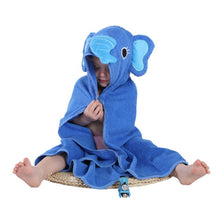 Load image into Gallery viewer, MICHLEY Kids Towel 2019 Toddler 100% Cotton Bathrobe Baby Boys Girls Spring Animal Hooded Bath Towel Children Cartoon Towel QWA