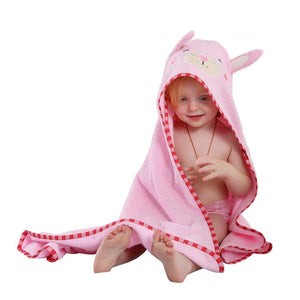 MICHLEY Kids Towel 2019 Toddler 100% Cotton Bathrobe Baby Boys Girls Spring Animal Hooded Bath Towel Children Cartoon Towel QWA