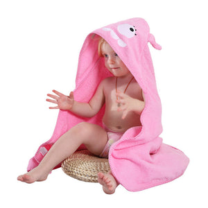 MICHLEY Kids Towel 2019 Toddler 100% Cotton Bathrobe Baby Boys Girls Spring Animal Hooded Bath Towel Children Cartoon Towel QWA