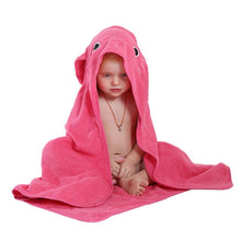 Load image into Gallery viewer, MICHLEY Kids Towel 2019 Toddler 100% Cotton Bathrobe Baby Boys Girls Spring Animal Hooded Bath Towel Children Cartoon Towel QWA