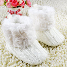 Load image into Gallery viewer, baby shoes russia winter infants warm shoes Faux fur girls baby booties Leather boy baby boots