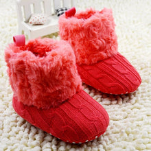 Load image into Gallery viewer, baby shoes russia winter infants warm shoes Faux fur girls baby booties Leather boy baby boots