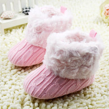 Load image into Gallery viewer, baby shoes russia winter infants warm shoes Faux fur girls baby booties Leather boy baby boots