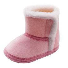 Load image into Gallery viewer, baby shoes russia winter infants warm shoes Faux fur girls baby booties Leather boy baby boots