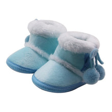 Load image into Gallery viewer, baby shoes russia winter infants warm shoes Faux fur girls baby booties Leather boy baby boots