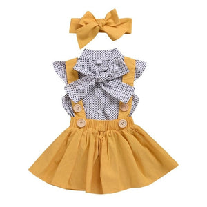 Baby Girl Clothes 2019 Summer New Girls' Clothing Sets Kids Bay clothes Toddler Cotton sleeveless bowknot coat+Pants 1-4Y