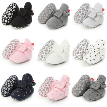 Load image into Gallery viewer, Newborn Baby Socks Shoes Boy Girl Star Toddler First Walkers Booties Cotton Comfort Soft Anti-slip Warm Infant Crib Shoes