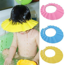 Load image into Gallery viewer, Adjustable Shower Bath Visor Shield Wash Hair Cap Shampoo Resistance Protect Ear Eye Hat Baby Children Kids Infant