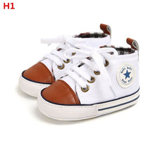 Load image into Gallery viewer, Baby Shoes Classic Canvas Baby Boy Shoes Spring Cotton Straps Stitching Newborn Boy Girl Shoes First Walker Prewalker